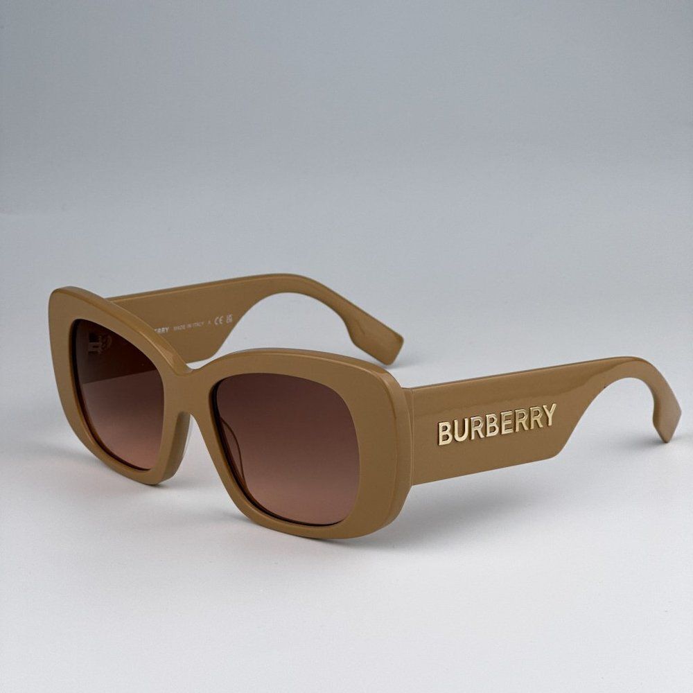 NEW Burberry BE4410 399013 Beige Pink Gradient Brown Square Women Sunglasses - Picture 6 of 10